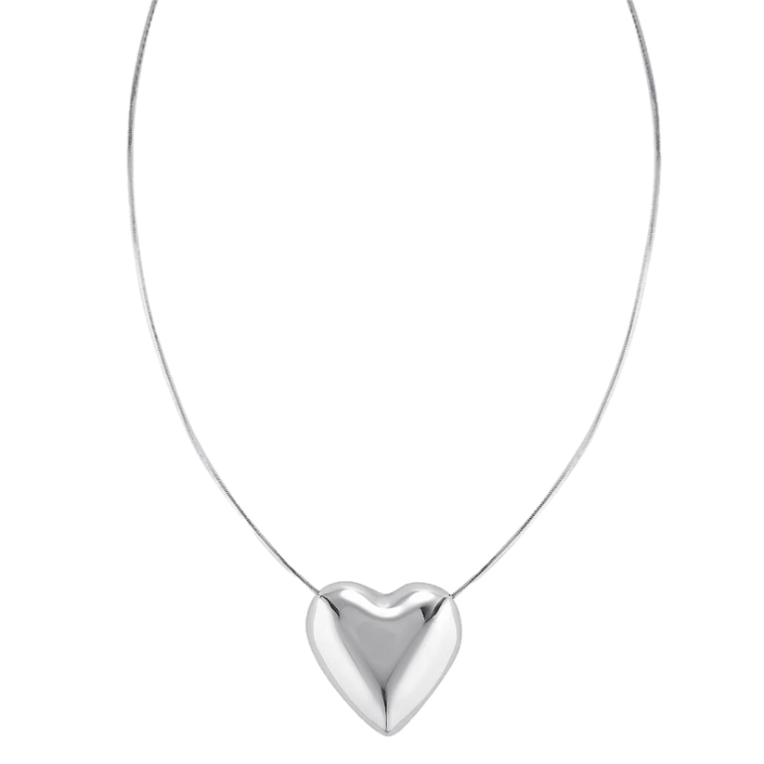 Italian Sterling silver heart necklace