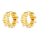 18k gold filled squiggle hoops 