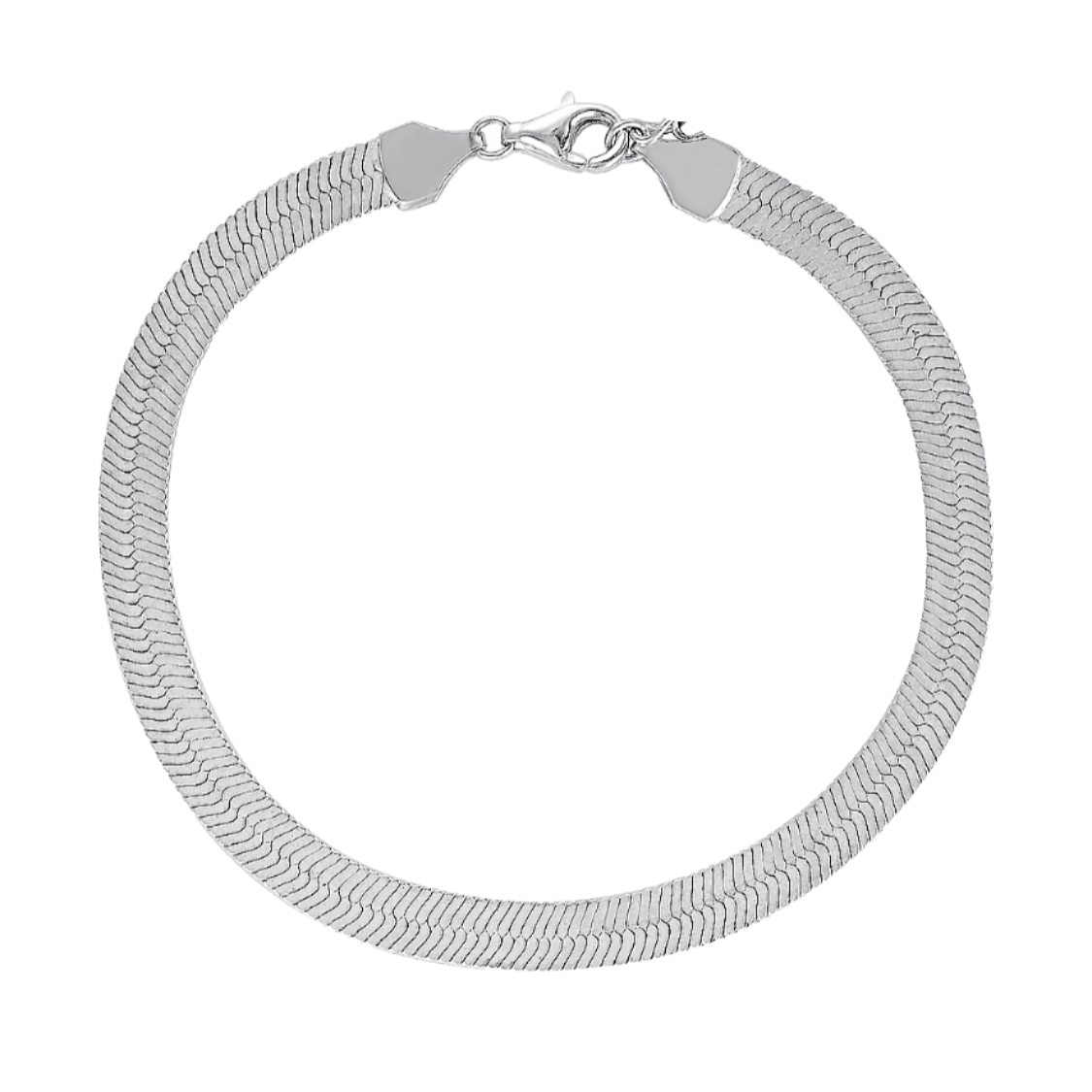 Sterling silver herringbone bracelet