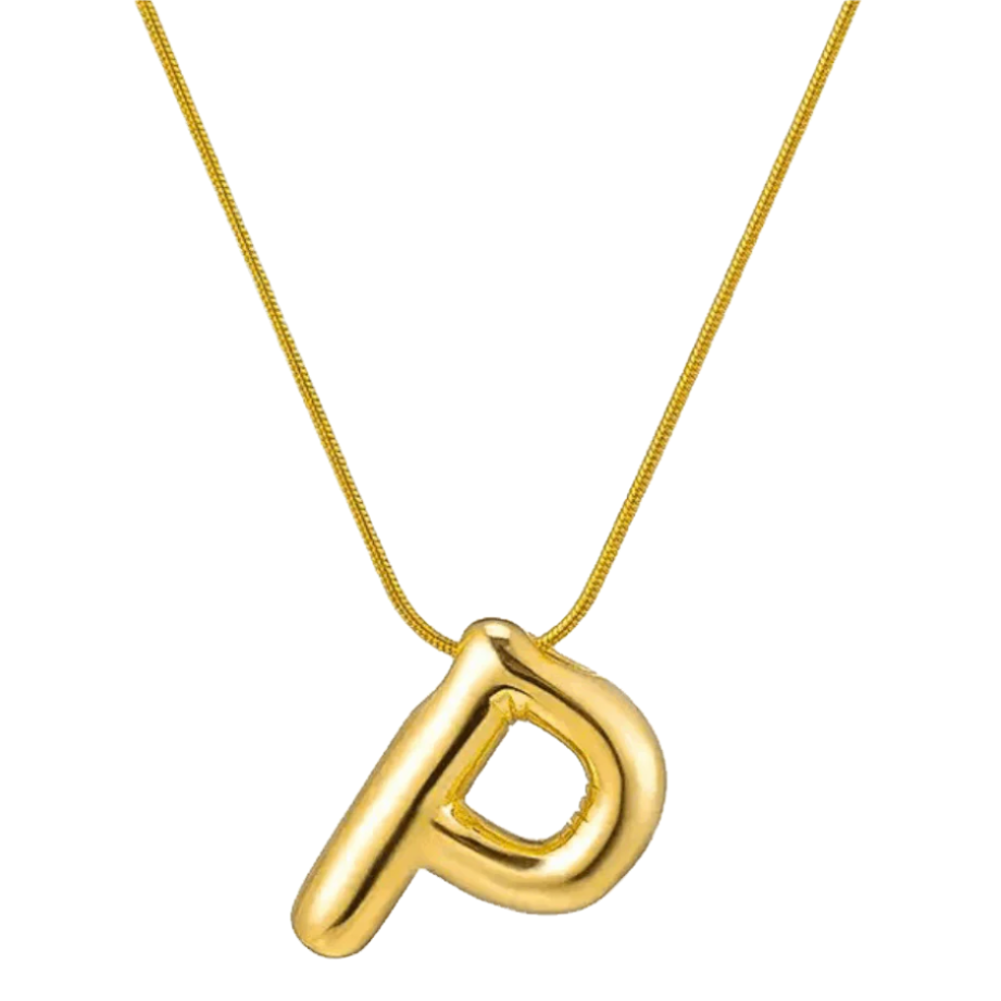 Alphabet letter necklace in letter P