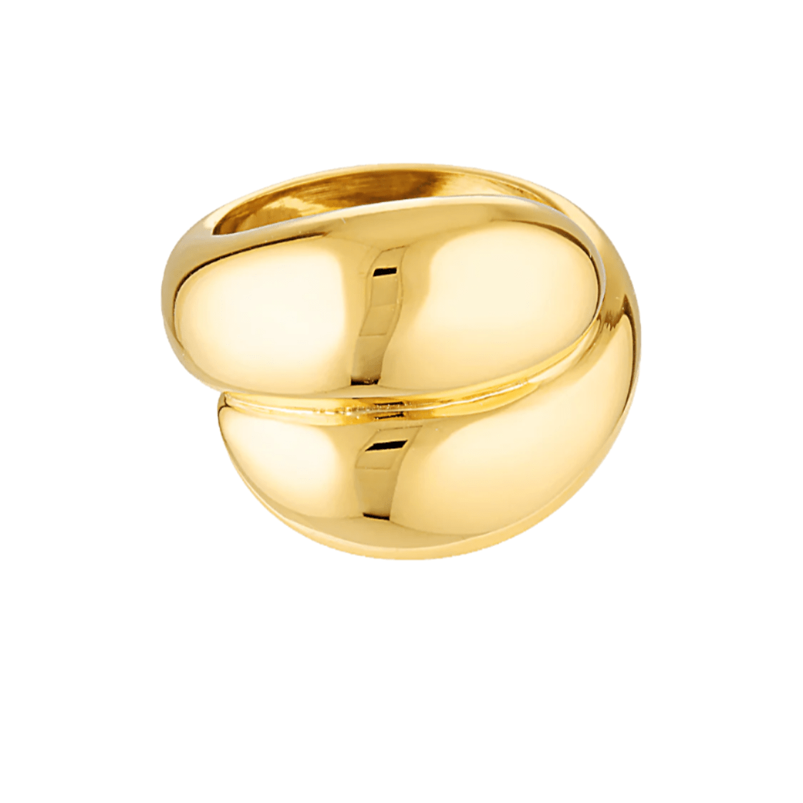 Big bold and curvy waterproof gold ring