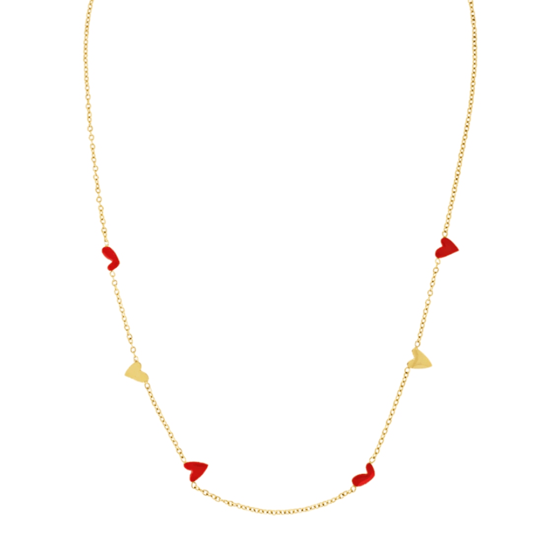 Dainty Red heart necklace 