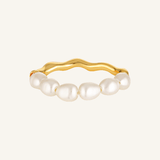 Pearl and gold fill ring