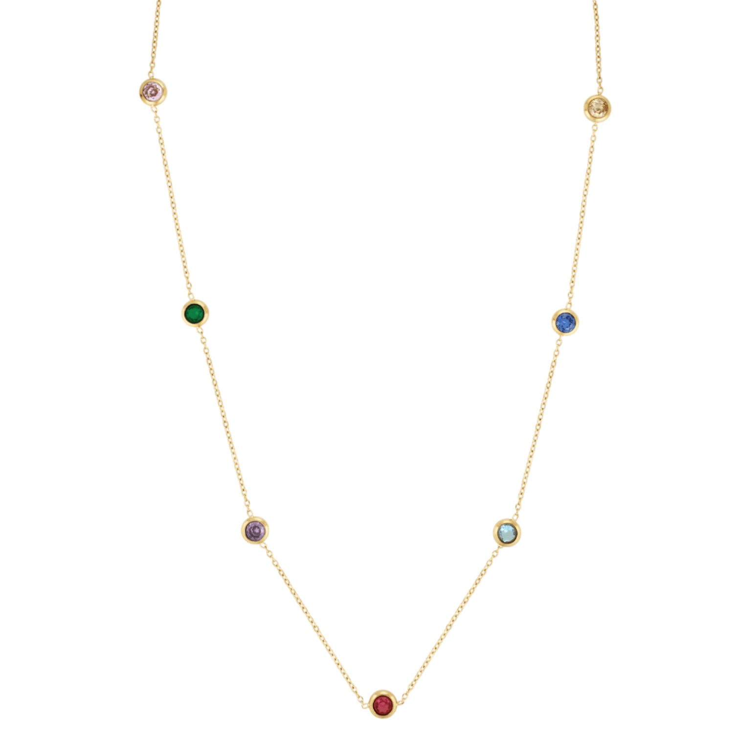 Colour Sprinkle Necklace in gold 