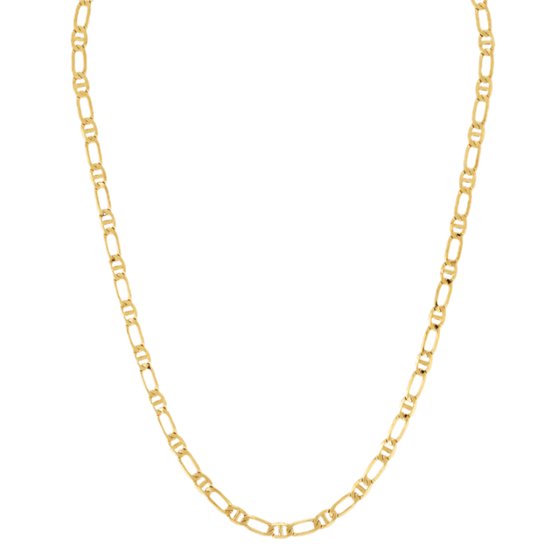 18k gold fill necklace with rectangle shaped links 