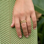 Waterproof Gold fill Orbit ring 