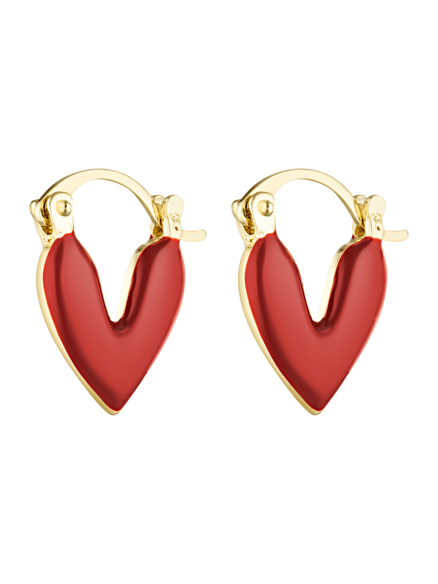 Red Velvert Heart Earrings 