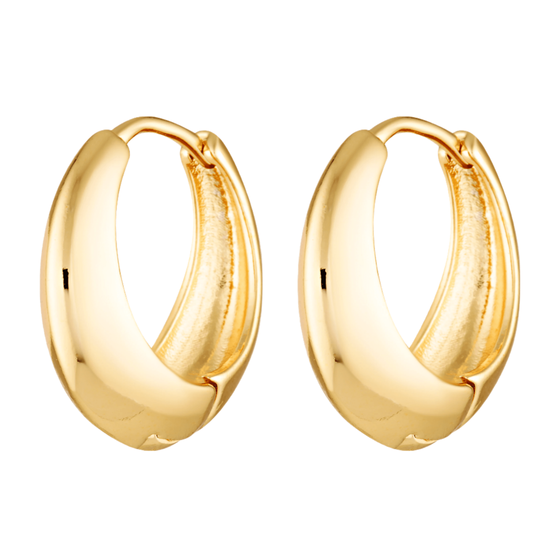 Gorgeous everyday clicker hoops in 18k gold fill 