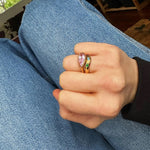 Customer photo of the Pink cut glass Flamingo Ring 