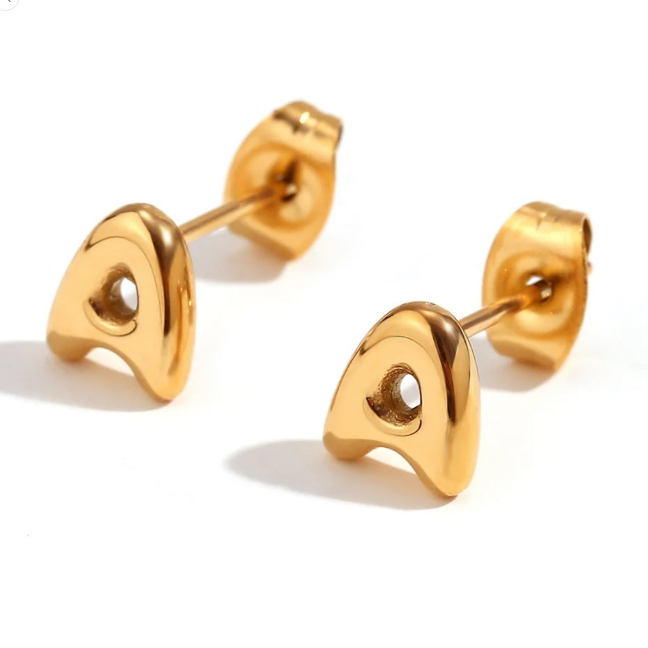 Gold and stainless steel studs 