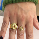 One of our customers in the Miro 18k gold fill ring 