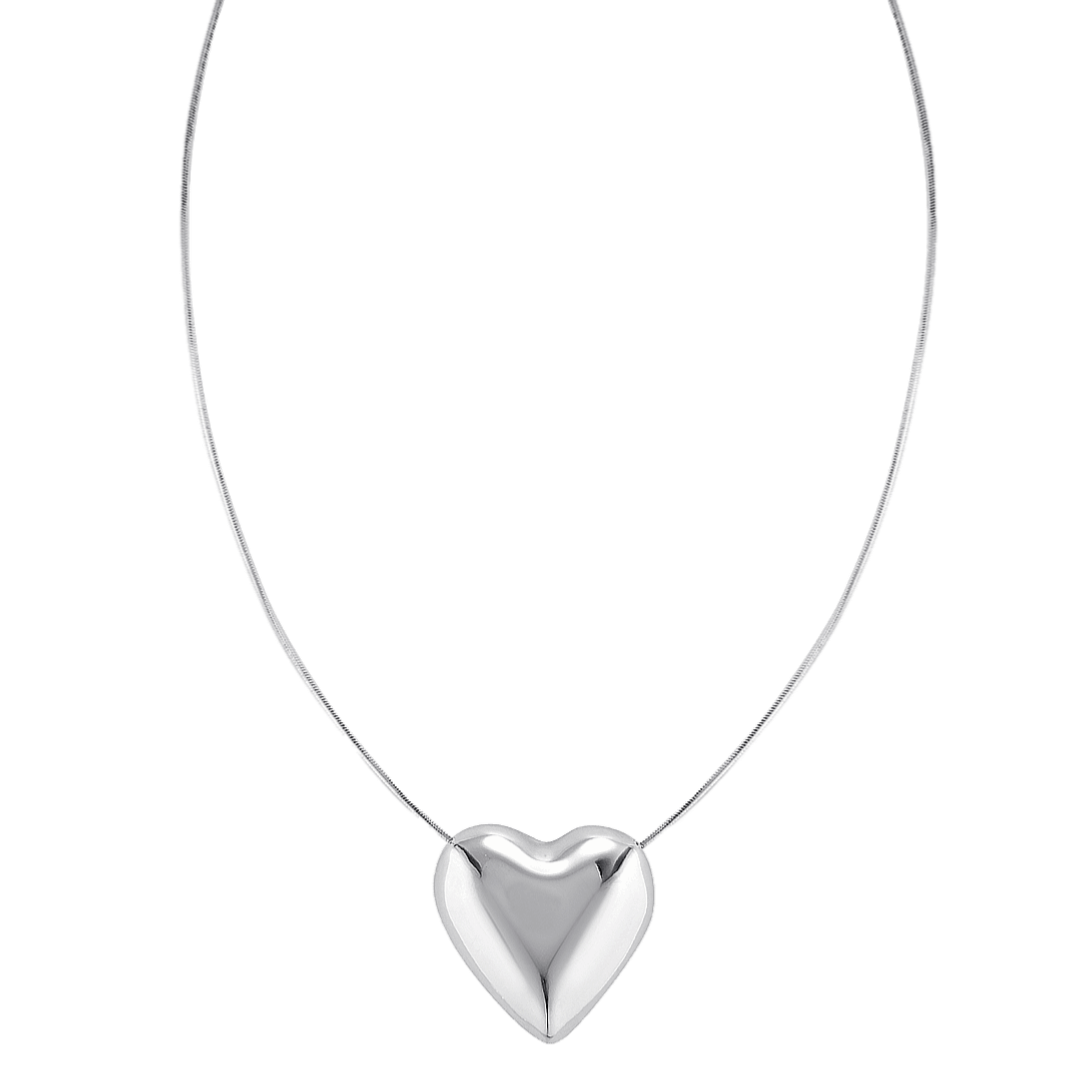Italian Sterling silver heart necklace