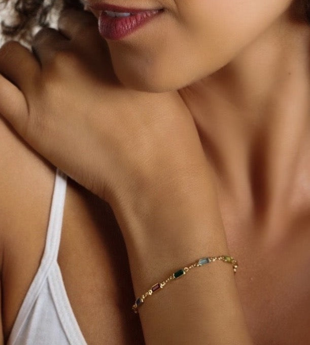 Pastel gemstone bracelet
